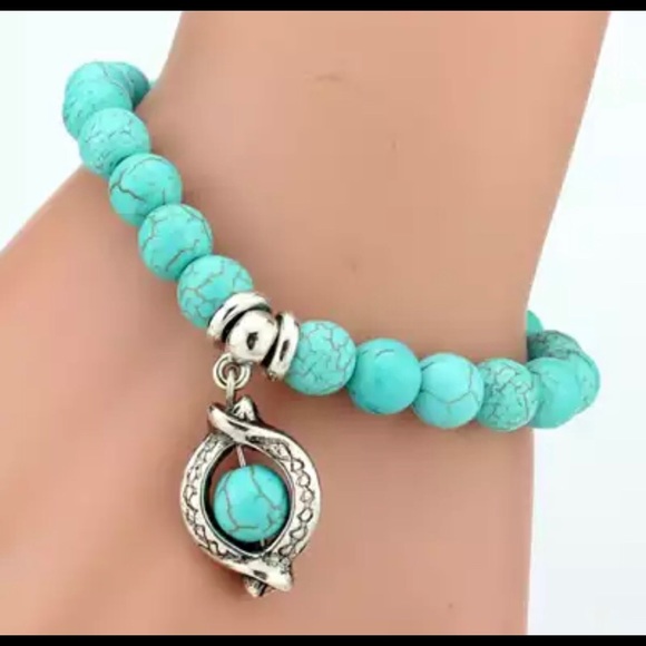 Turquoise Charm Bracelet - Picture 2 of 2